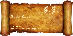 Glab Zita névjegykártya